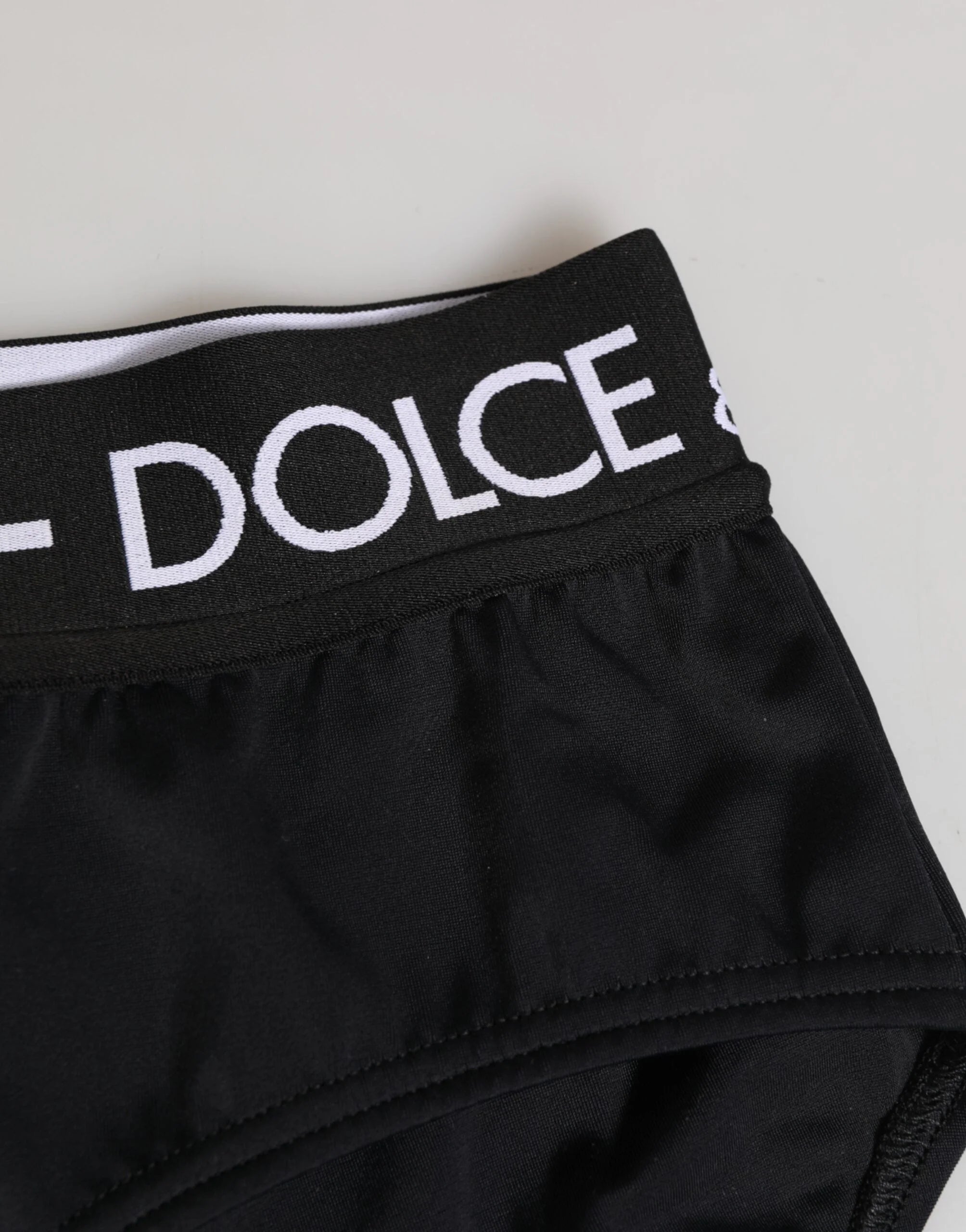 Dolce & Gabbana Black Nylon Logo Waistband Shorts Underwear - IT40|S - Briefs