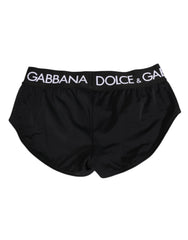Dolce & Gabbana Black Nylon Logo Waistband Shorts Underwear - IT40|S - Briefs