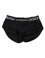 Dolce & Gabbana Black Nylon Logo Waistband Shorts Underwear - IT40|S - Briefs