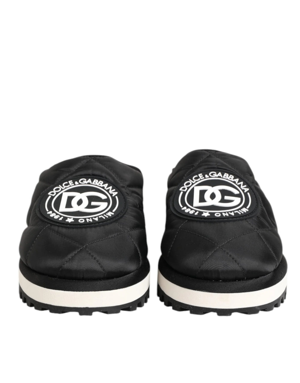 Dolce & Gabbana Black Nylon Low Top Slip On Sneaker Shoes - EU43/US10 - Sneakers