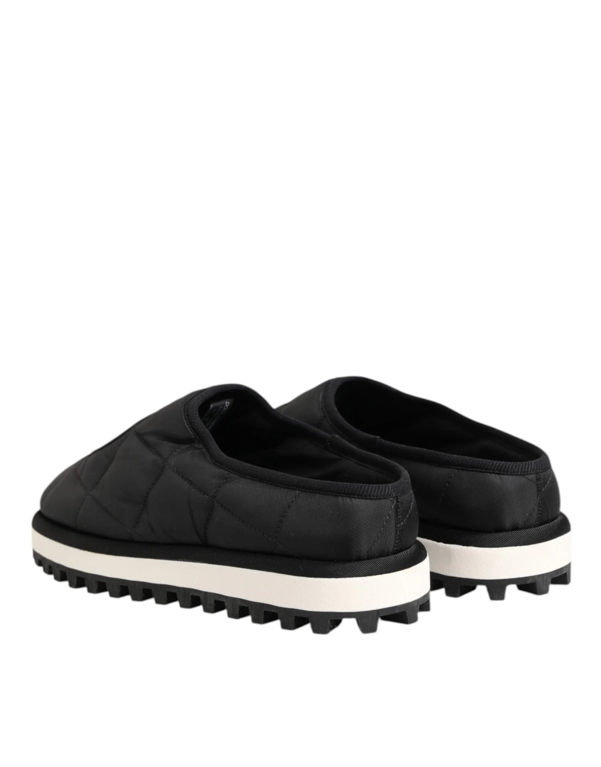 Dolce & Gabbana Black Nylon Low Top Slip On Sneaker Shoes - EU43/US10 - Sneakers