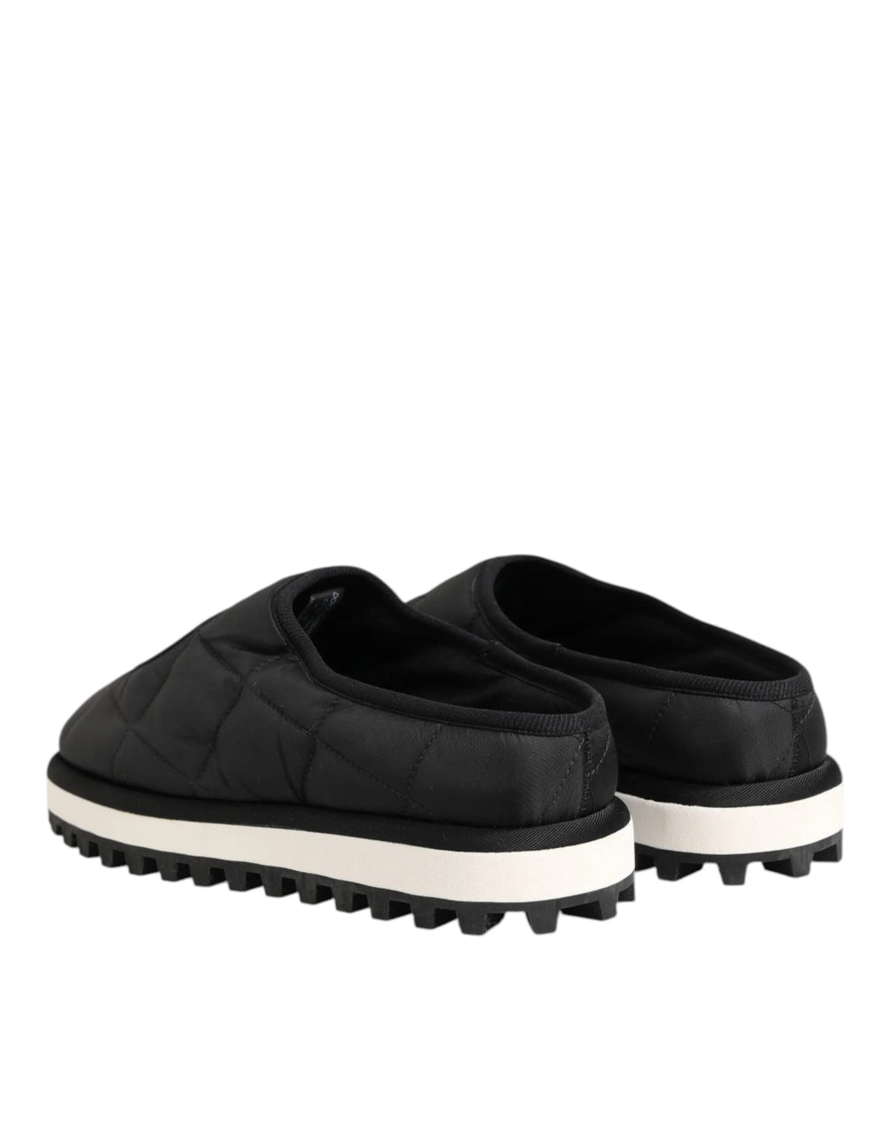 Dolce & Gabbana Black Nylon Low Top Slip On Sneaker Shoes - EU43/US10 - Sneakers