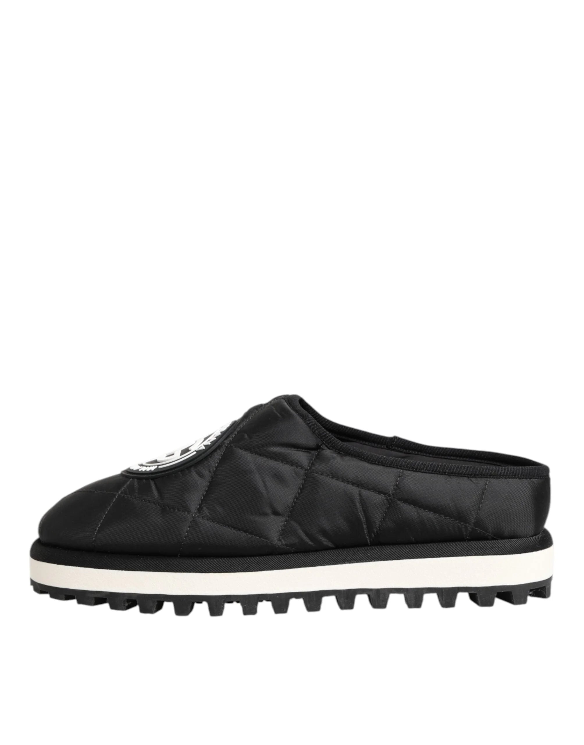Dolce & Gabbana Black Nylon Low Top Slip On Sneaker Shoes - EU43/US10 - Sneakers