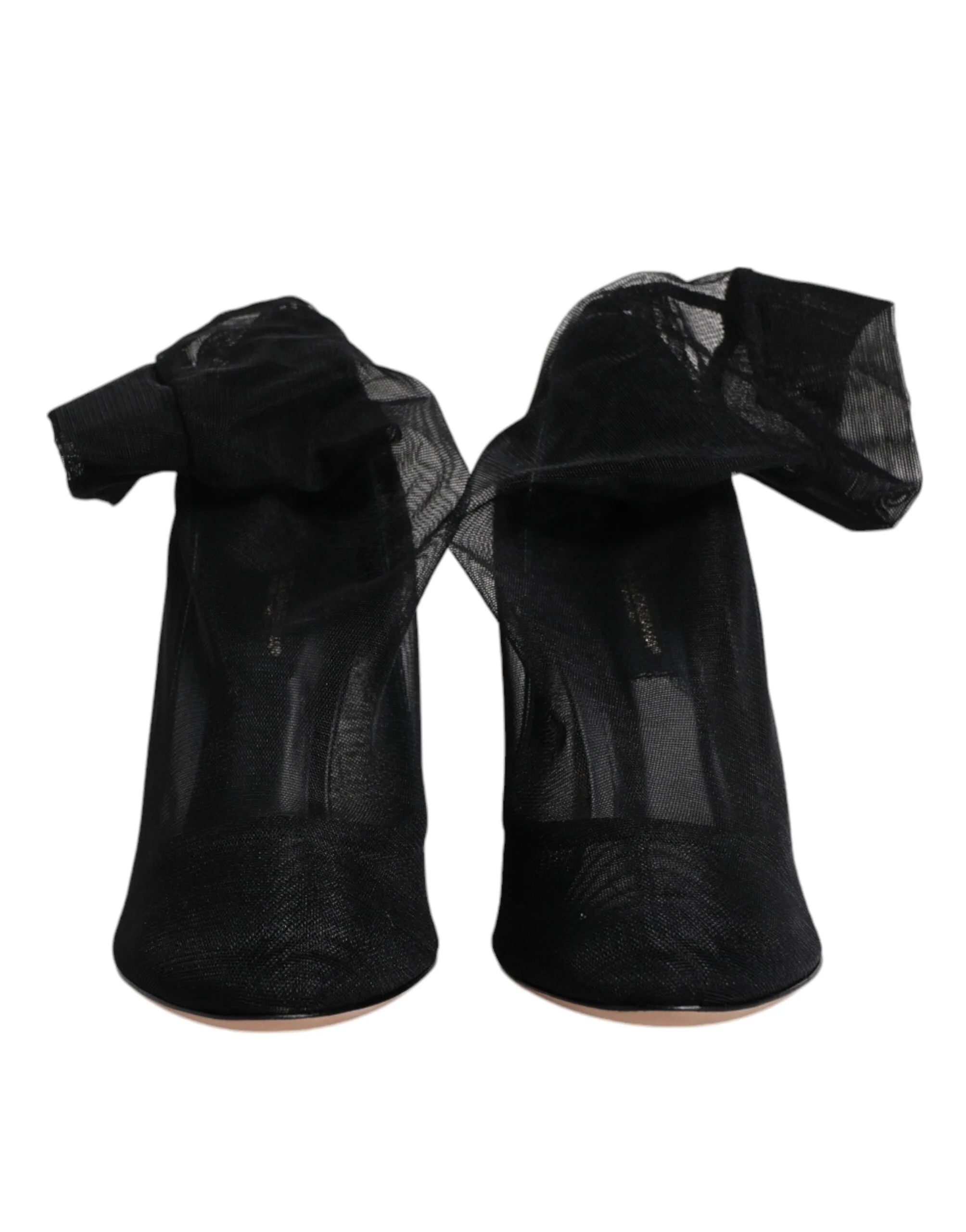 Czarne buty Dolce & Gabbana w stylu skarpety z nylonowej siateczki