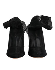 Czarne buty Dolce & Gabbana w stylu skarpety z nylonowej siateczki