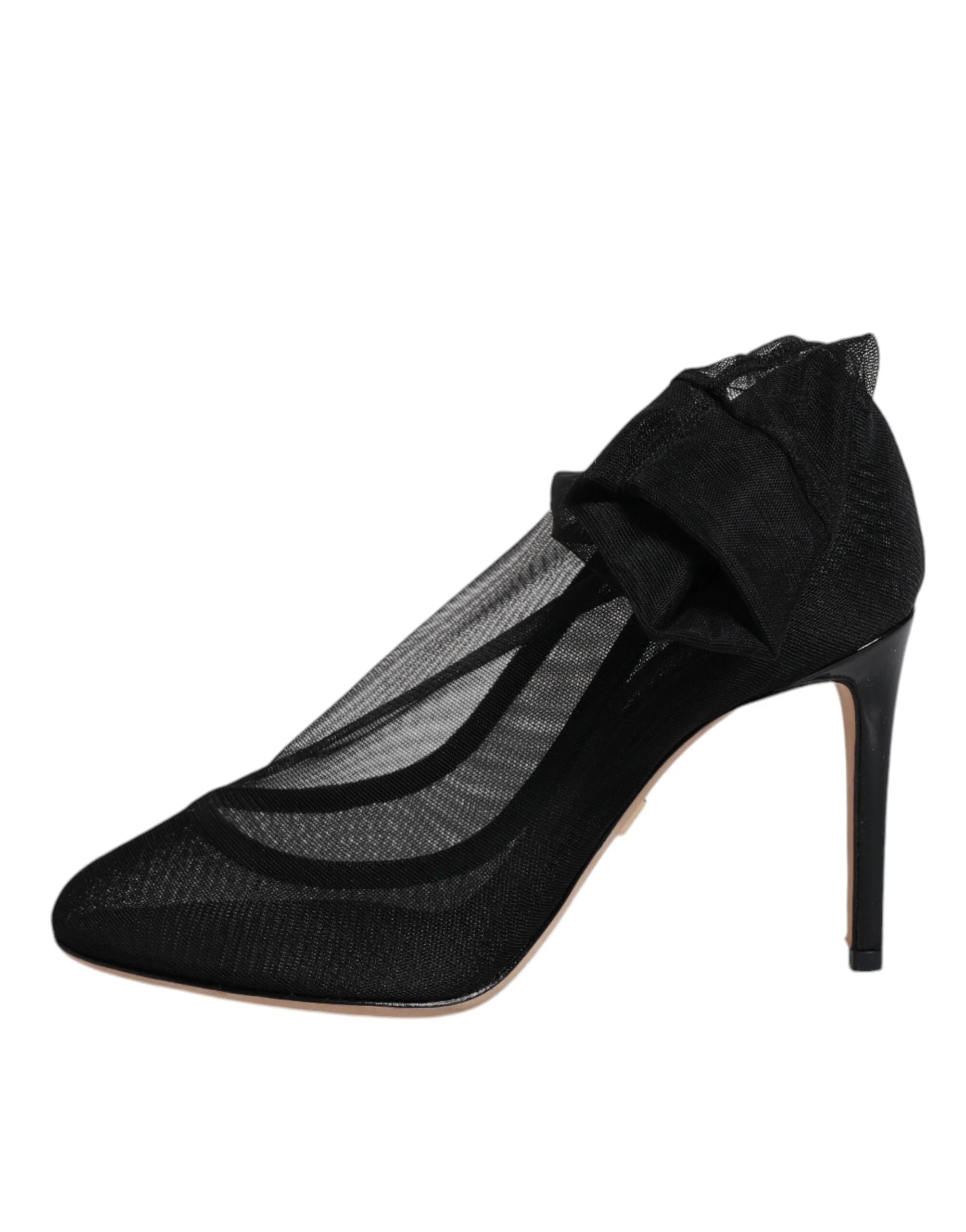 Dolce & Gabbana Black Nylon Mesh Sock Style Boots Shoes - Boots