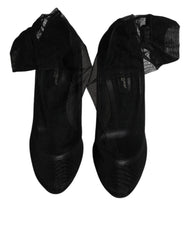 Czarne buty Dolce & Gabbana w stylu skarpety z nylonowej siateczki