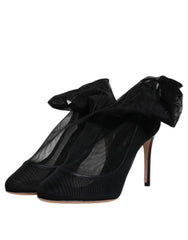 Czarne buty Dolce & Gabbana w stylu skarpety z nylonowej siateczki