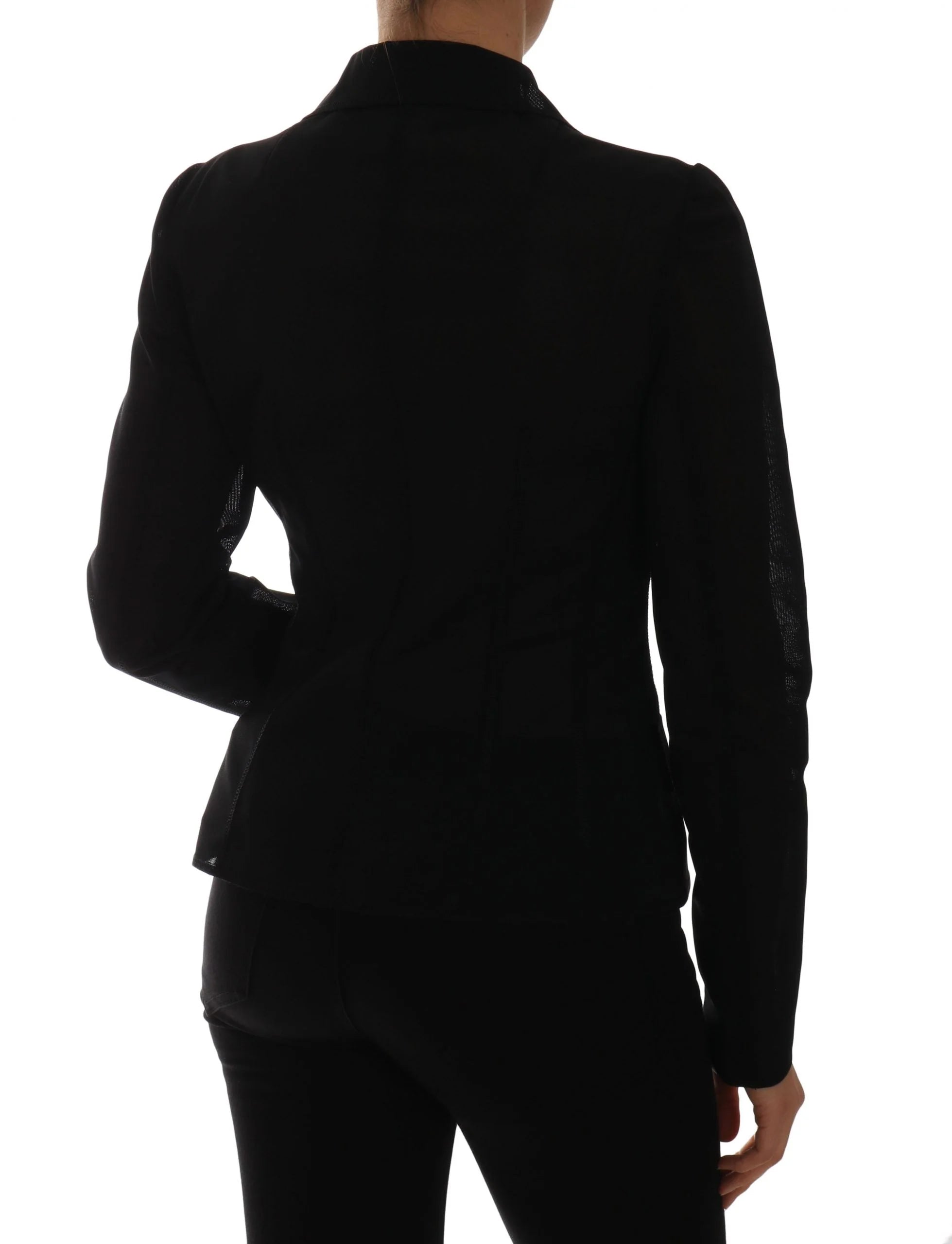 Dolce & Gabbana Black Nylon Net Blazer Jacket - IT44|L