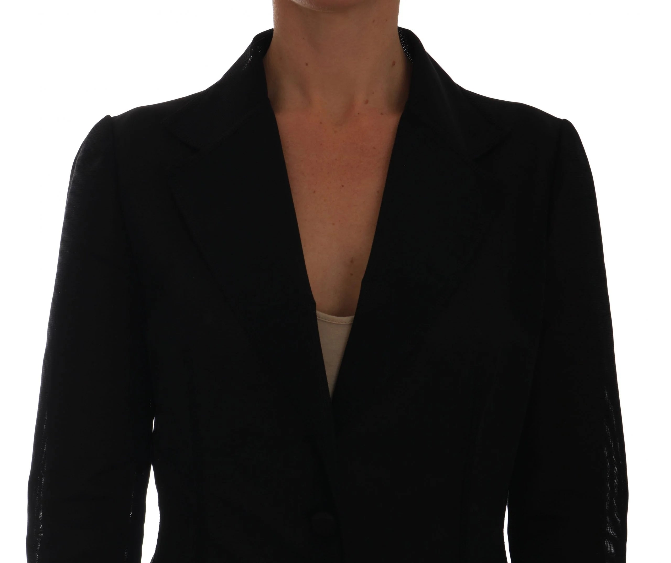 Dolce & Gabbana Black Nylon Net Blazer Jacket - IT44|L