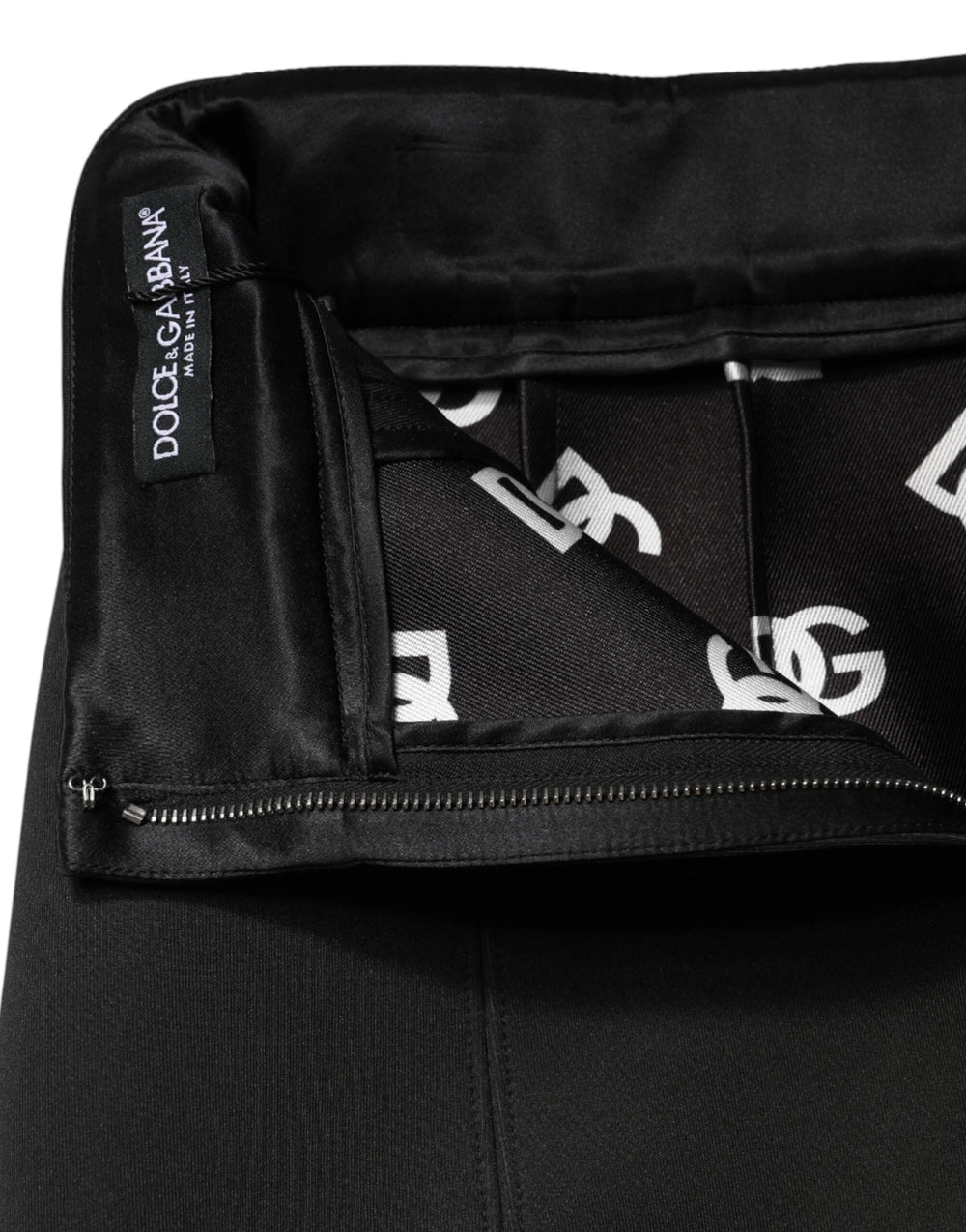 Dolce & Gabbana Black Nylon Pencil Cut High Waist Mini Skirt - IT40|S