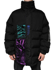 Dolce & Gabbana Black Nylon Puffer Men Full Zip Jacket - IT52 | XL - Puffer Jackets