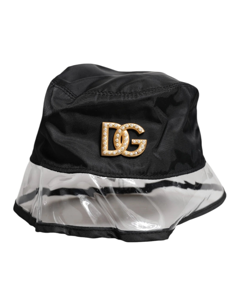 Dolce & Gabbana Black Nylon PVC DG Logo Bucket Hat - 57 cm|S - Bucket Hats