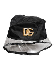 Dolce & Gabbana Black Nylon PVC DG Logo Bucket Hat - 57 cm|S - Bucket Hats