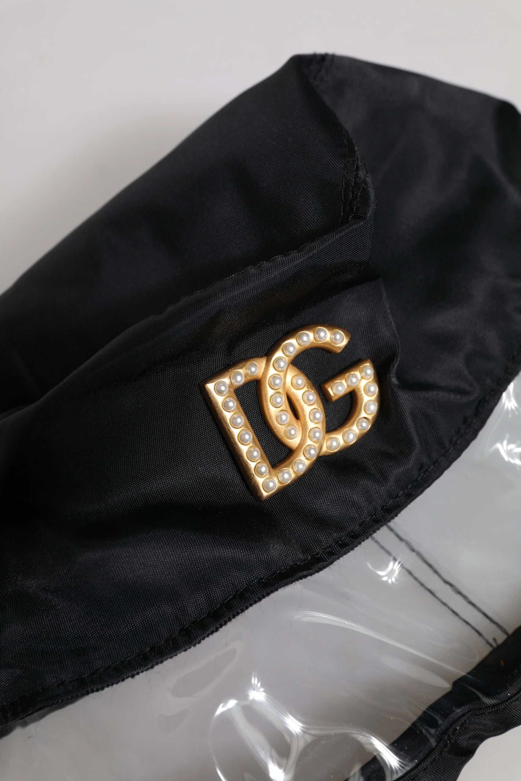 Dolce & Gabbana Black Nylon PVC DG Logo Bucket Hat - 57 cm|S - Bucket Hats