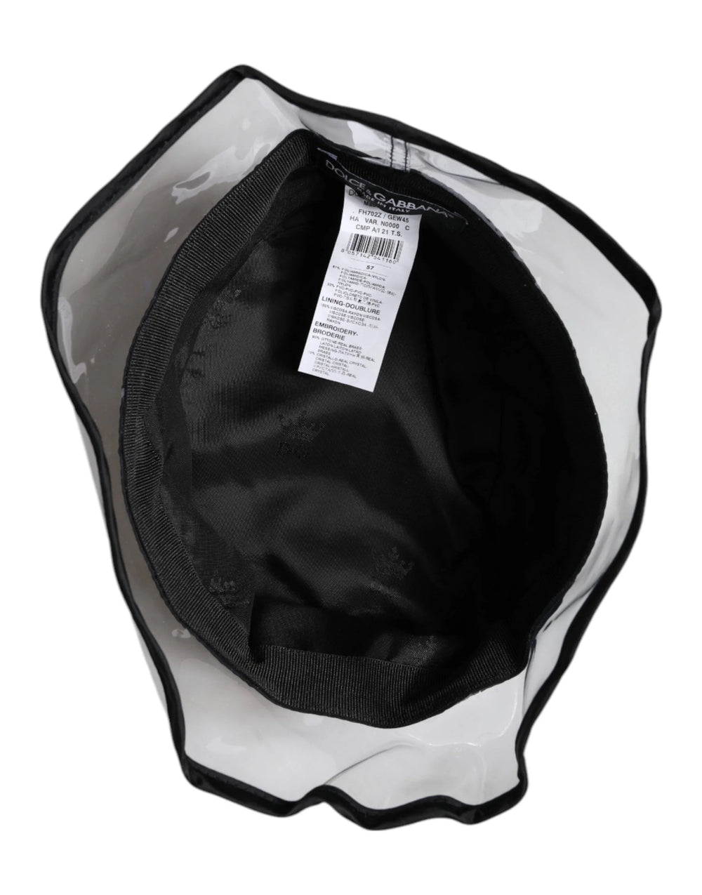 Dolce & Gabbana Black Nylon PVC DG Logo Bucket Hat - 57 cm|S - Bucket Hats