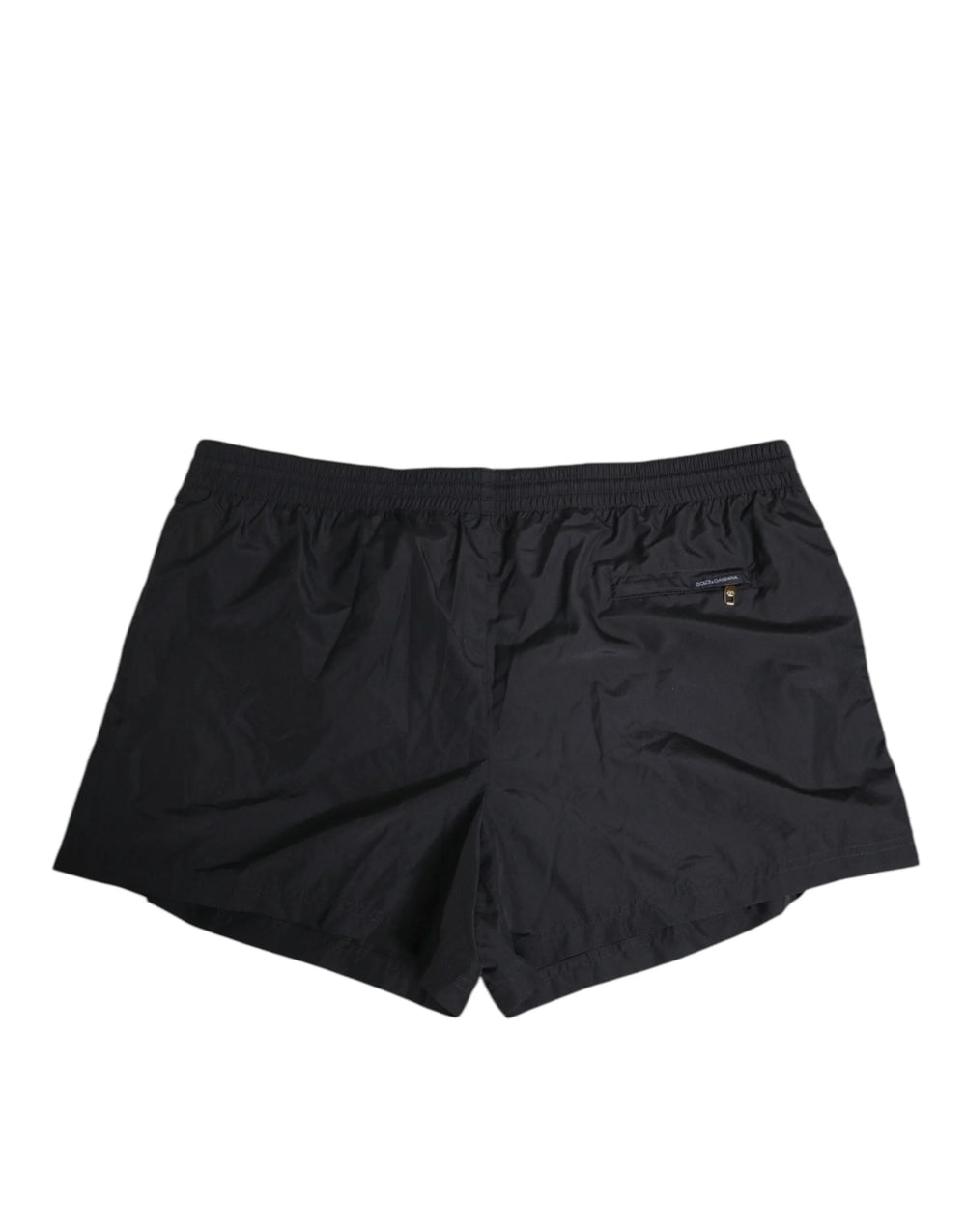 Dolce & Gabbana Black Nylon Side Logo Tape Shorts Swimwear - IT7 | XL - Swim Boxers