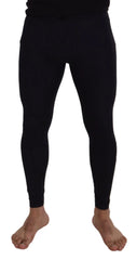 Dolce & Gabbana Black Nylon Slim Fit Stretch Pants - IT48 | M - Tights