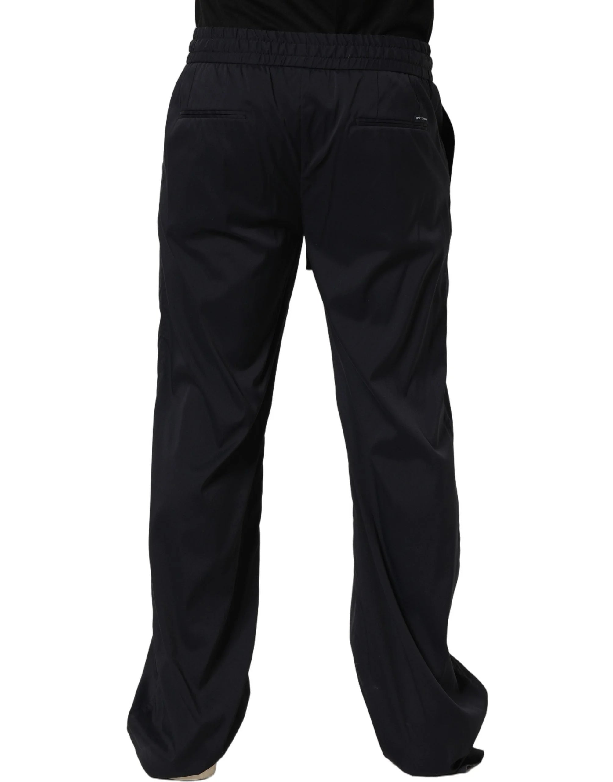 Dolce & Gabbana Black Nylon Straight Jogger Sweatpants Pants - IT48 | M