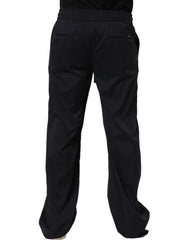 Dolce & Gabbana Black Nylon Straight Jogger Sweatpants Pants - IT48 | M