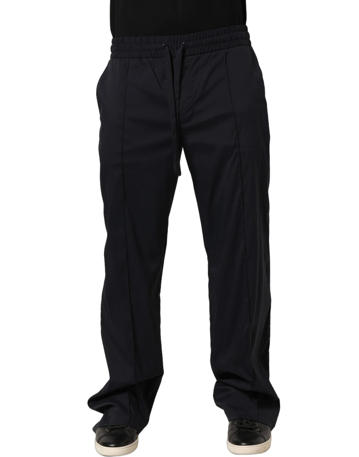 Dolce & Gabbana Black Nylon Straight Jogger Sweatpants Pants - IT48 | M