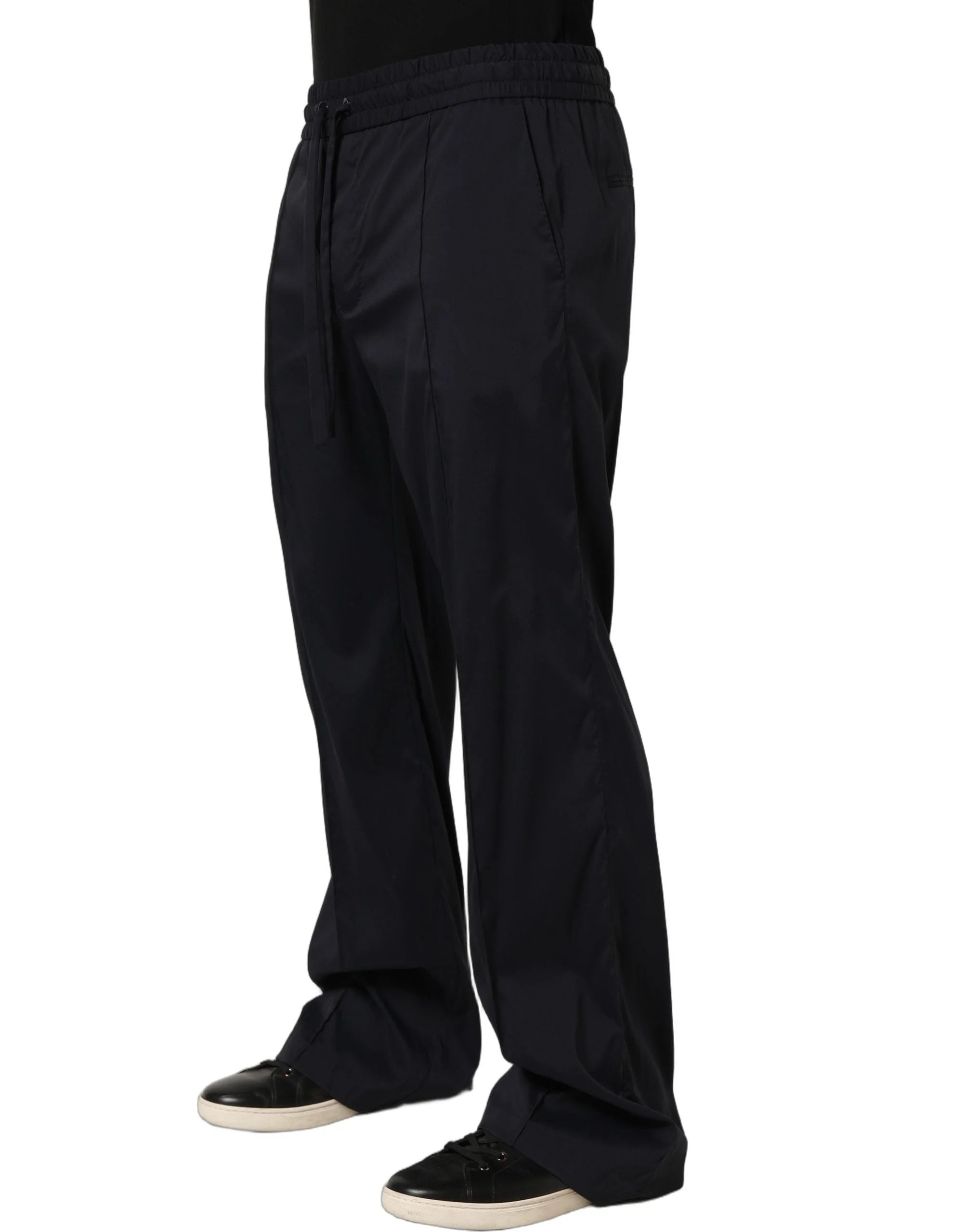 Dolce & Gabbana Black Nylon Straight Jogger Sweatpants Pants - IT48 | M