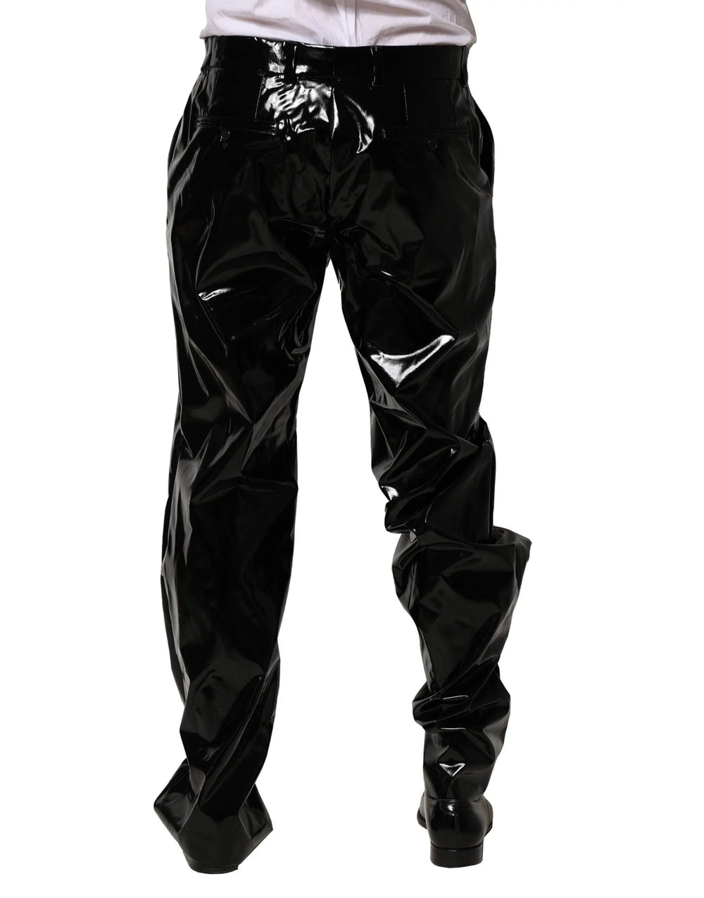 Dolce & Gabbana Black Nylon Straight Men Pants - Trousers