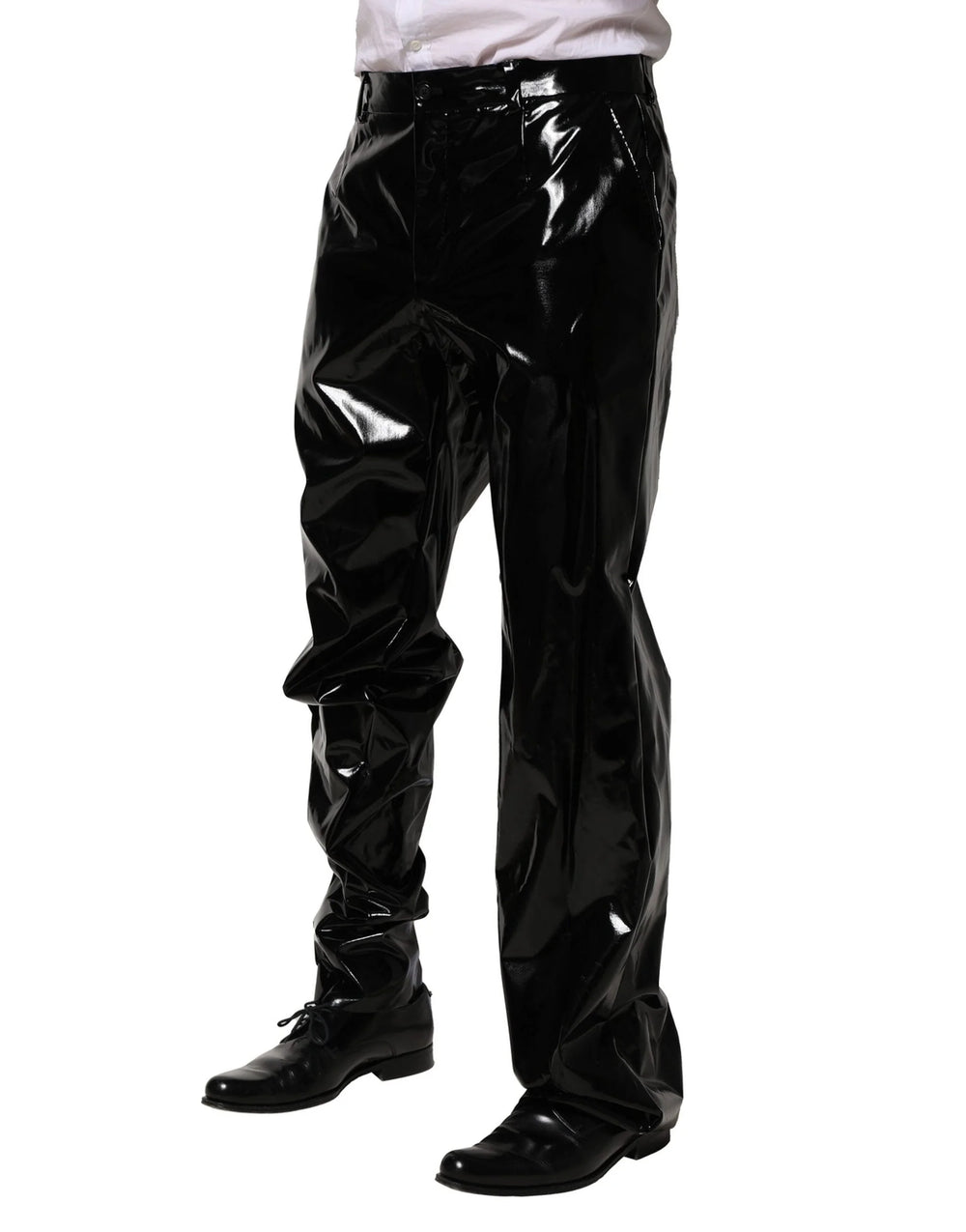 Dolce & Gabbana Black Nylon Straight Men Pants - Trousers