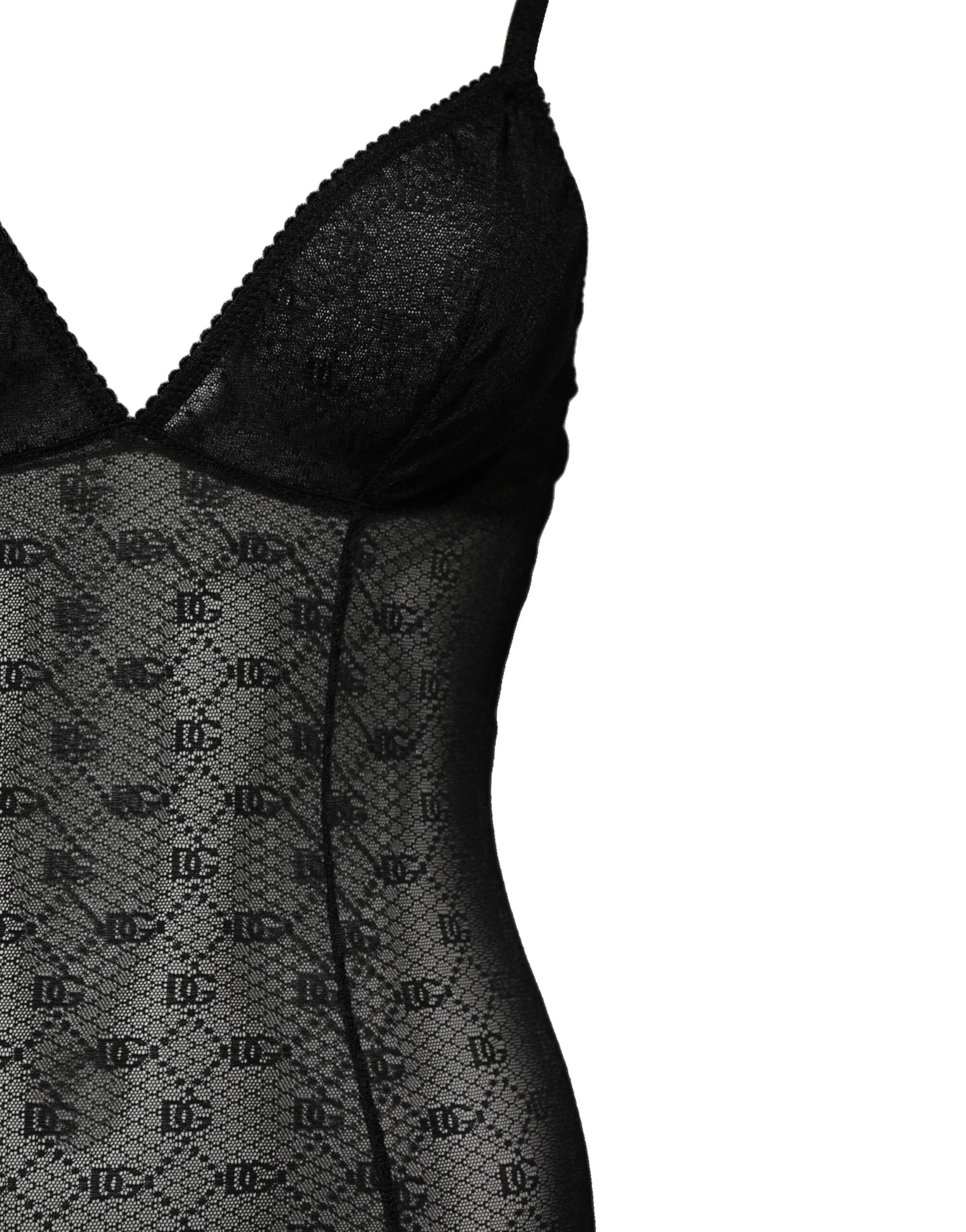 Dolce & Gabbana Black Nylon Stretch Bodysuit Lingerie Underwear - IT2 | S - Bodysuits