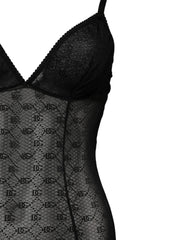 Dolce & Gabbana Black Nylon Stretch Bodysuit Lingerie Underwear - IT2 | S - Bodysuits