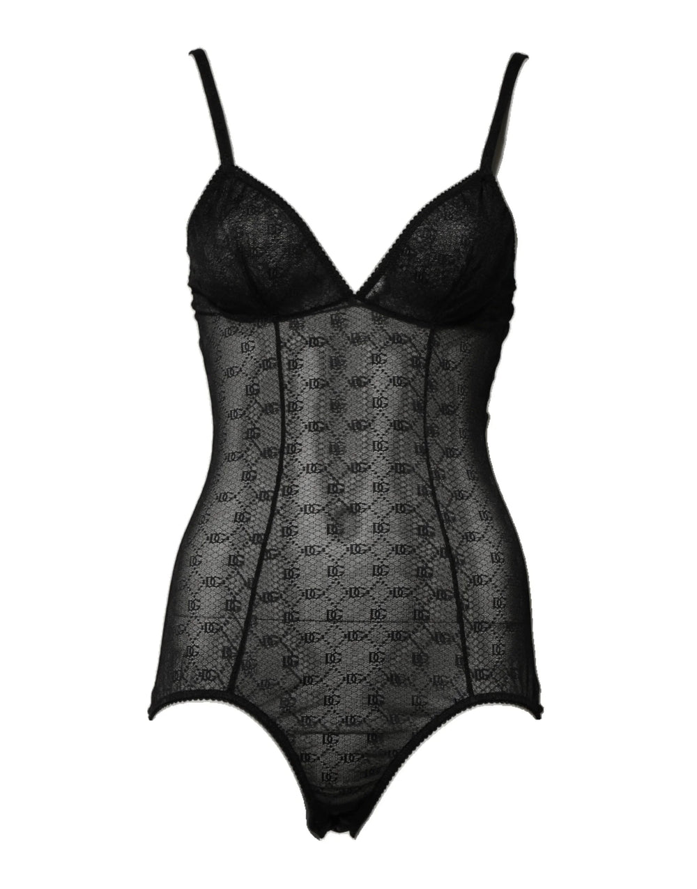 Dolce & Gabbana Black Nylon Stretch Bodysuit Lingerie Underwear - IT2 | S - Bodysuits