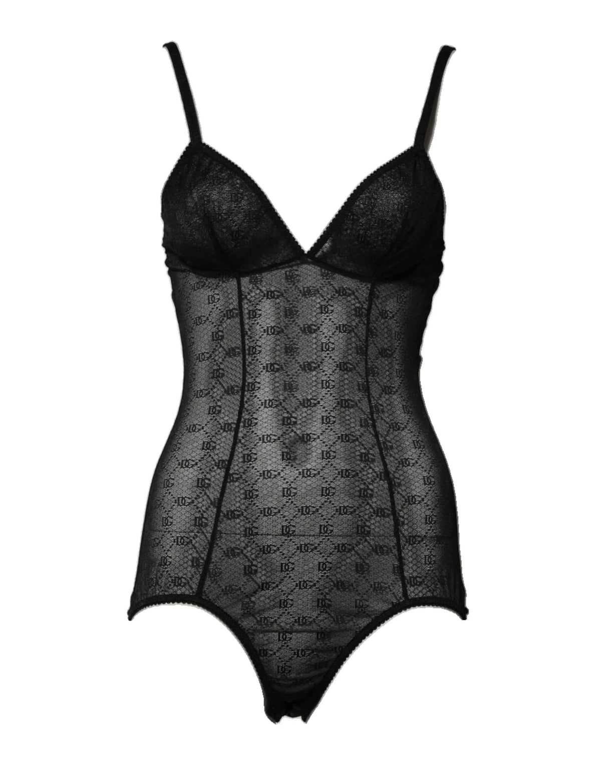 Dolce & Gabbana Black Nylon Stretch Bodysuit Lingerie Underwear - IT2 | S - Bodysuits