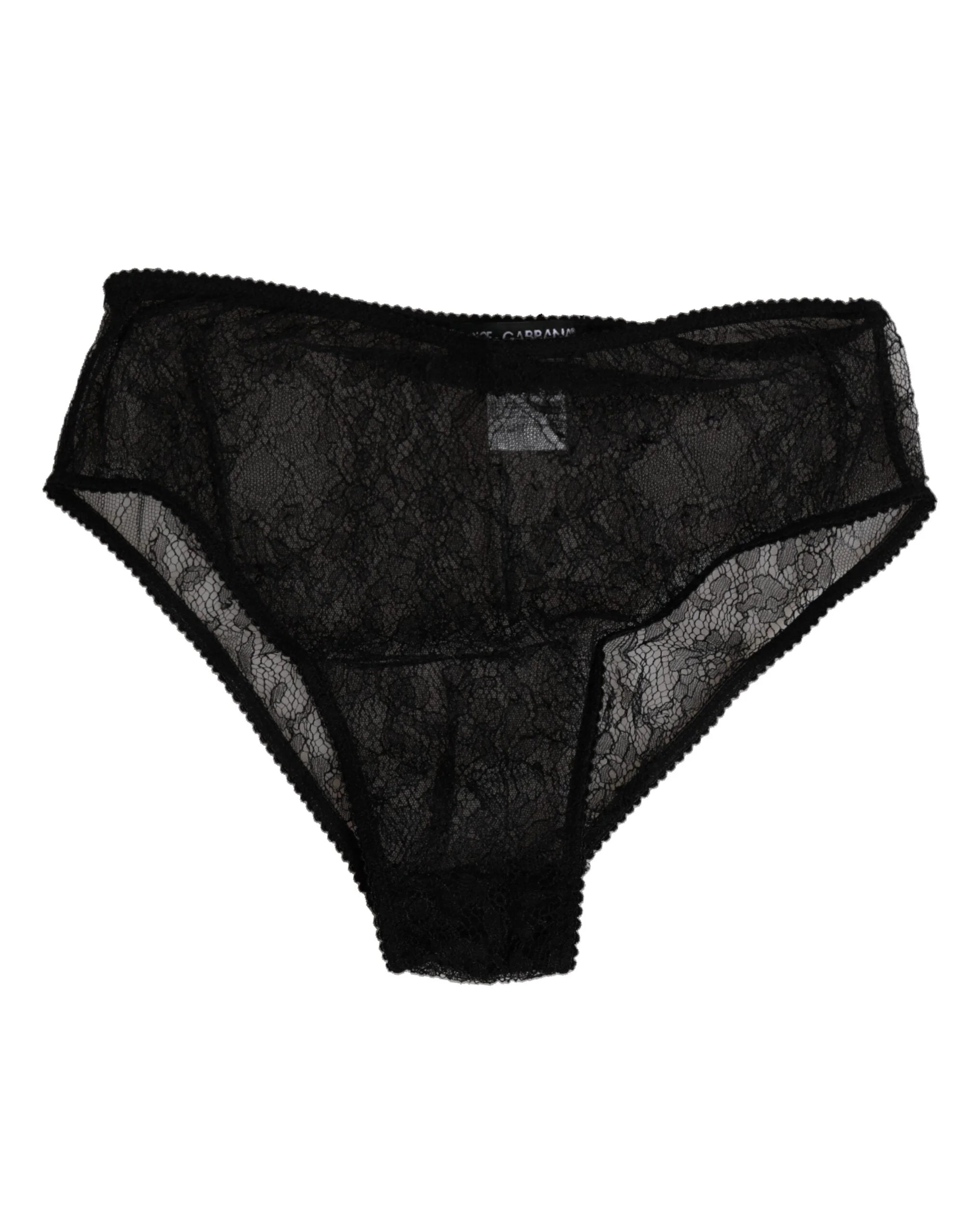 Dolce & Gabbana Black Nylon Stretch High Waist Panty Underwear - IT2 | S - Briefs
