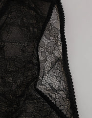 Dolce & Gabbana Black Nylon Stretch High Waist Panty Underwear - IT2 | S