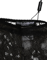 Dolce & Gabbana Black Nylon Stretch High Waist Panty Underwear - IT2 | S