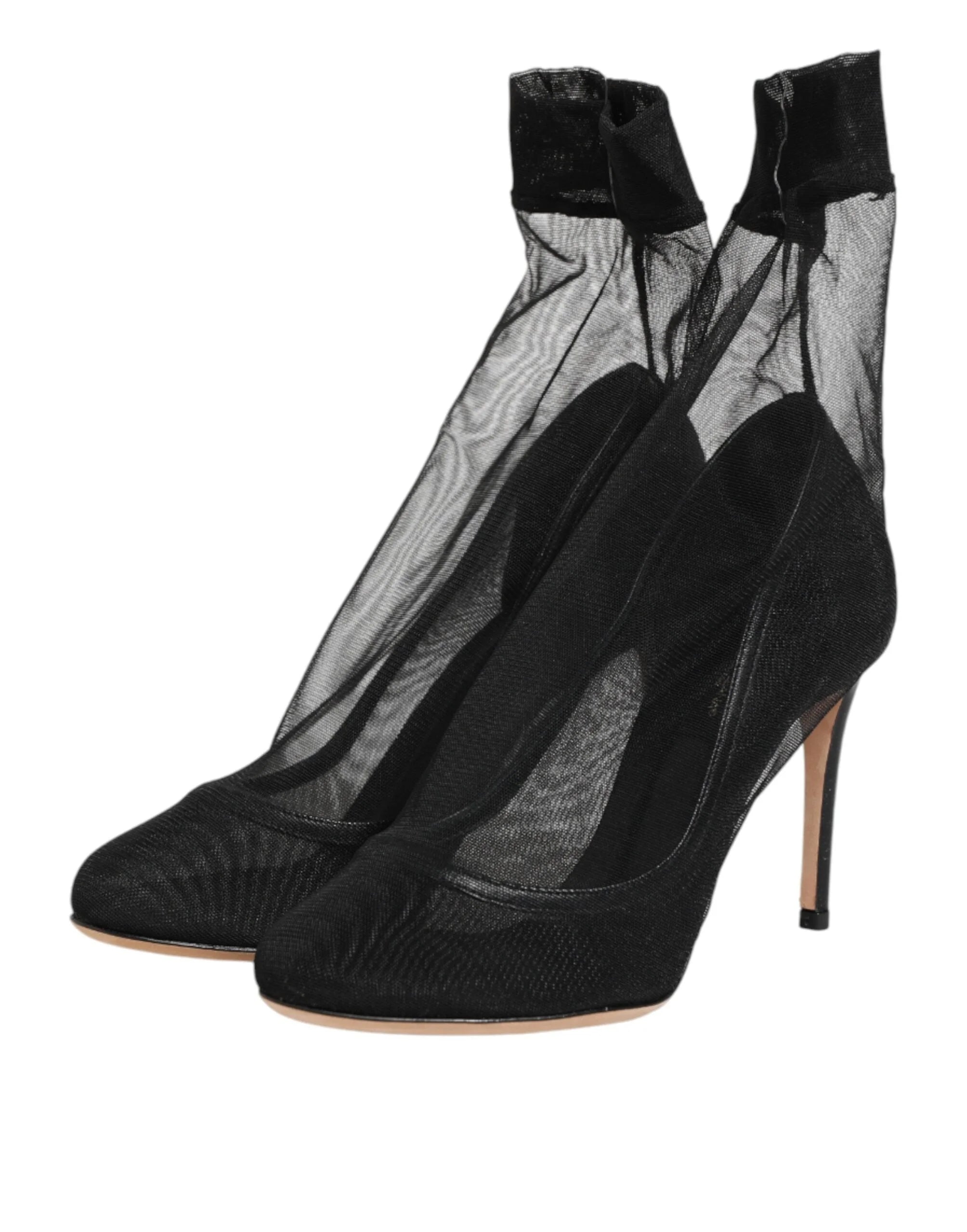 Dolce & Gabbana Black Nylon Stretch Mesh Sock Boots Shoes - EU36/US5.5