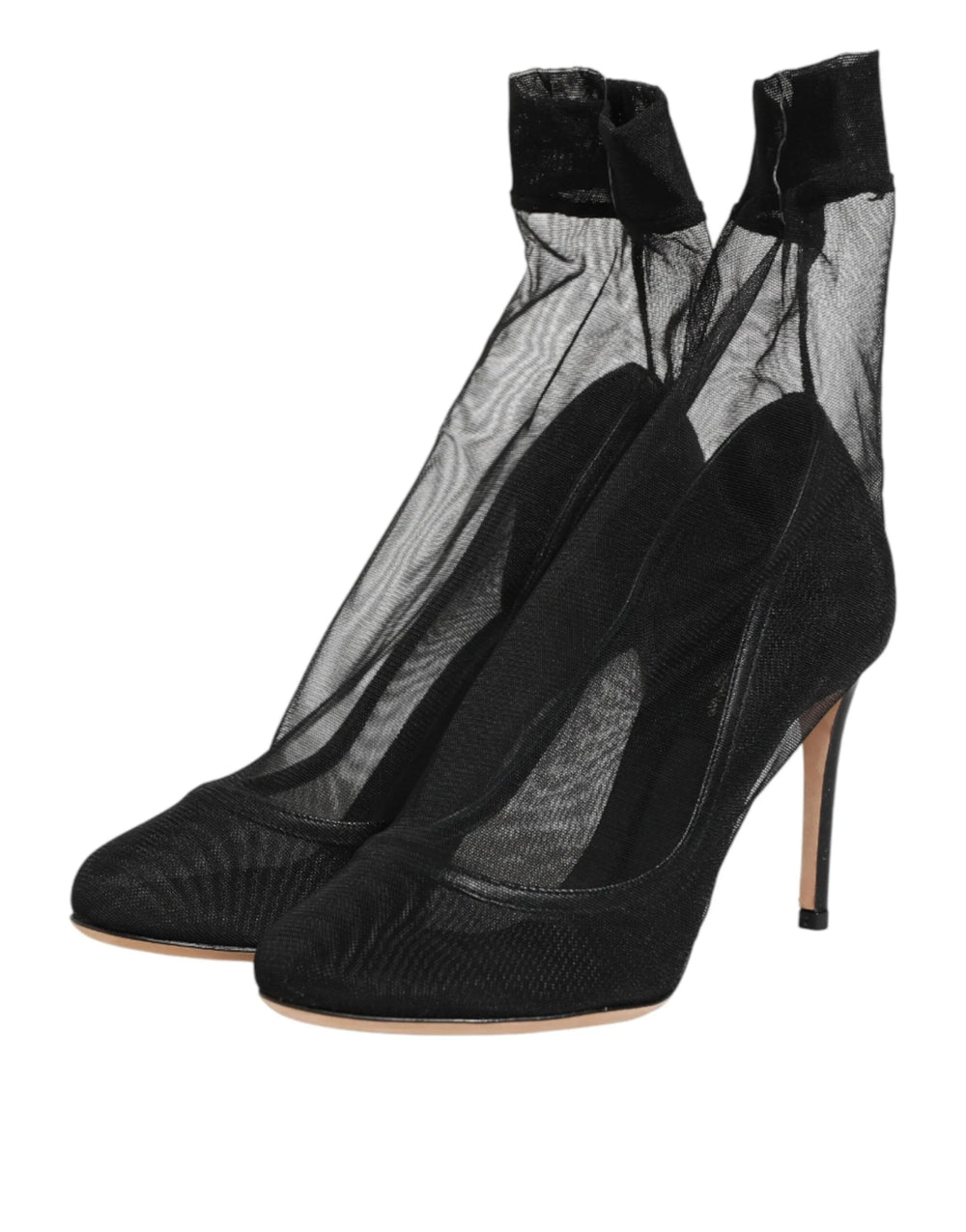 Dolce & Gabbana Black Nylon Stretch Mesh Sock Boots Shoes - EU36/US5.5