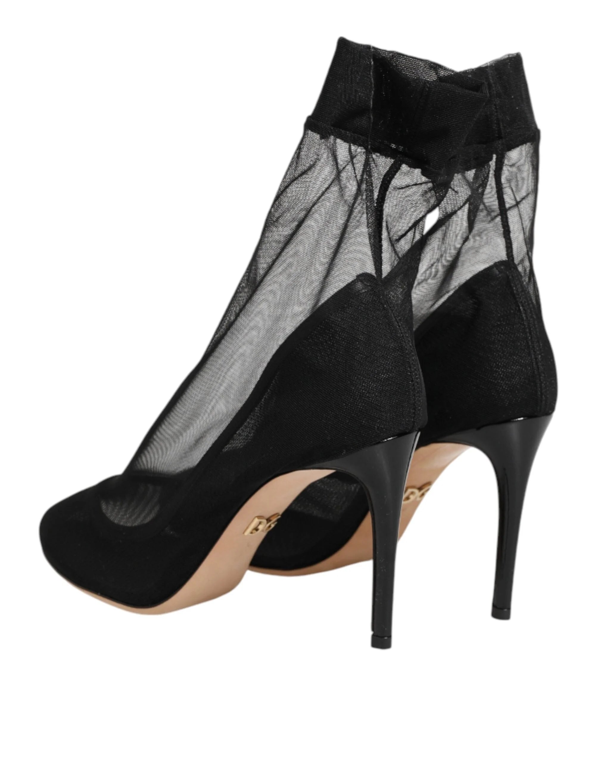 Dolce & Gabbana Black Nylon Stretch Mesh Sock Boots Shoes - EU36/US5.5