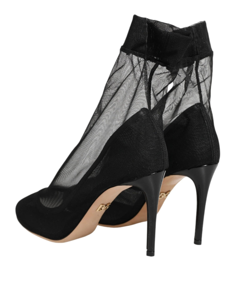 Dolce & Gabbana Black Nylon Stretch Mesh Sock Boots Shoes - EU36/US5.5