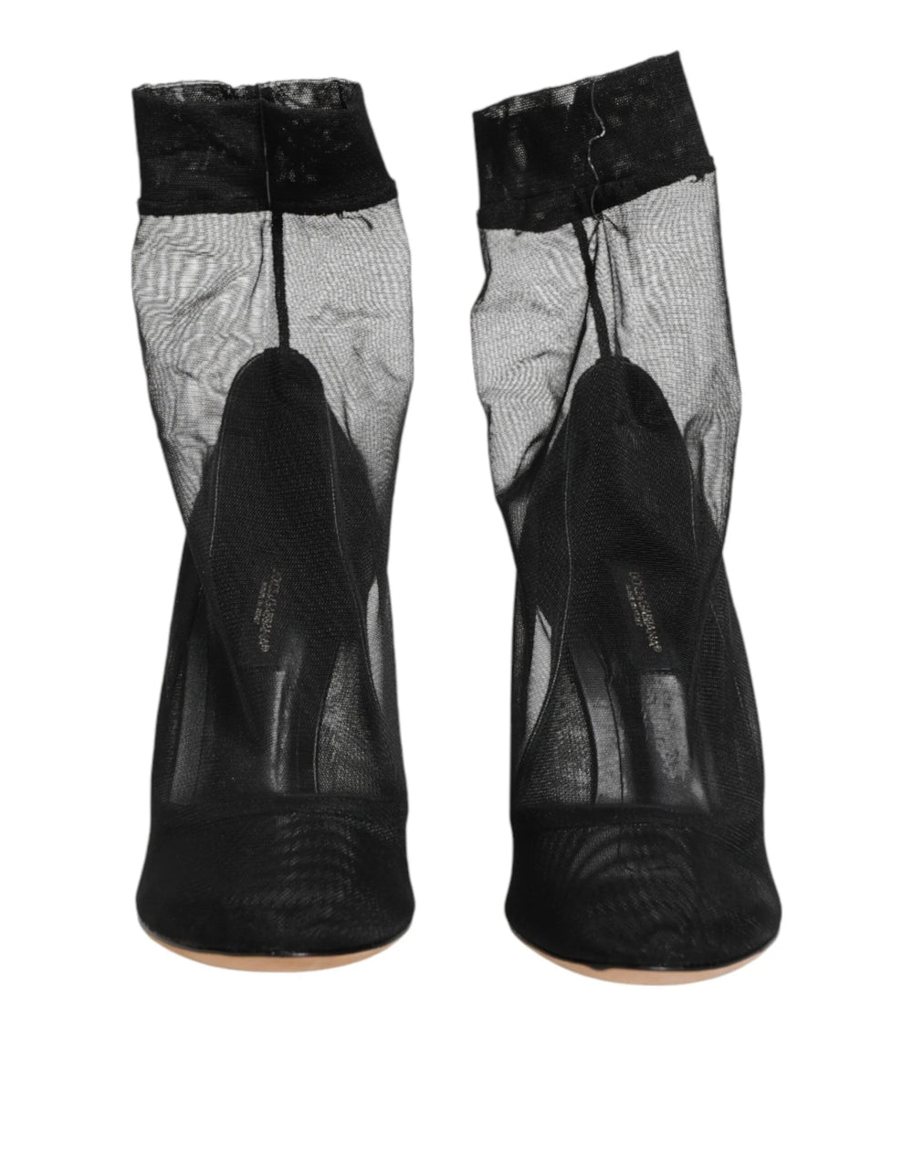 Dolce & Gabbana Black Nylon Stretch Mesh Sock Boots Shoes - EU36/US5.5