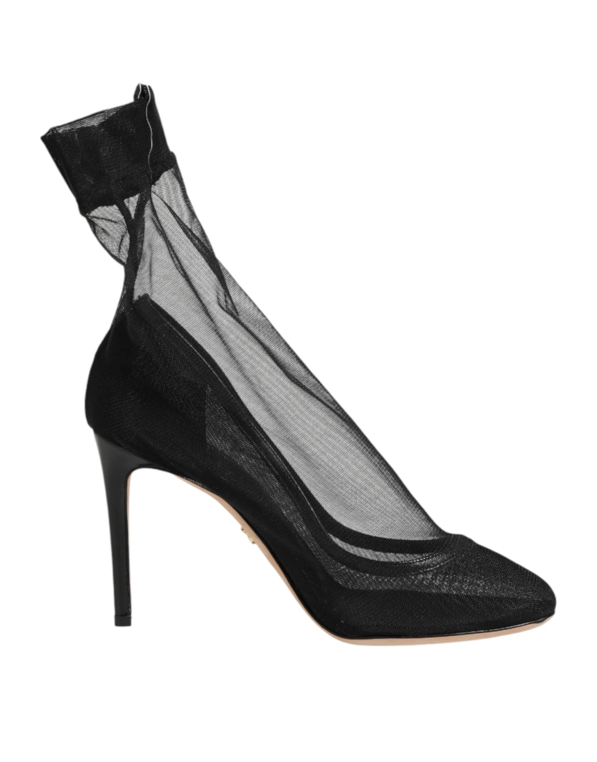 Dolce & Gabbana Black Nylon Stretch Mesh Sock Boots Shoes - EU36/US5.5