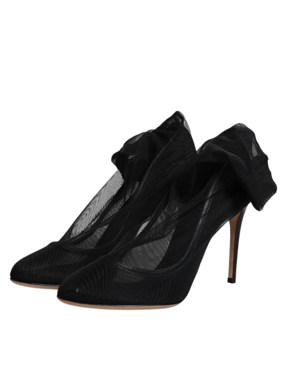 Dolce & Gabbana Black Nylon Stretch Mesh Sock Boots Shoes - EU37/US7 - Boots