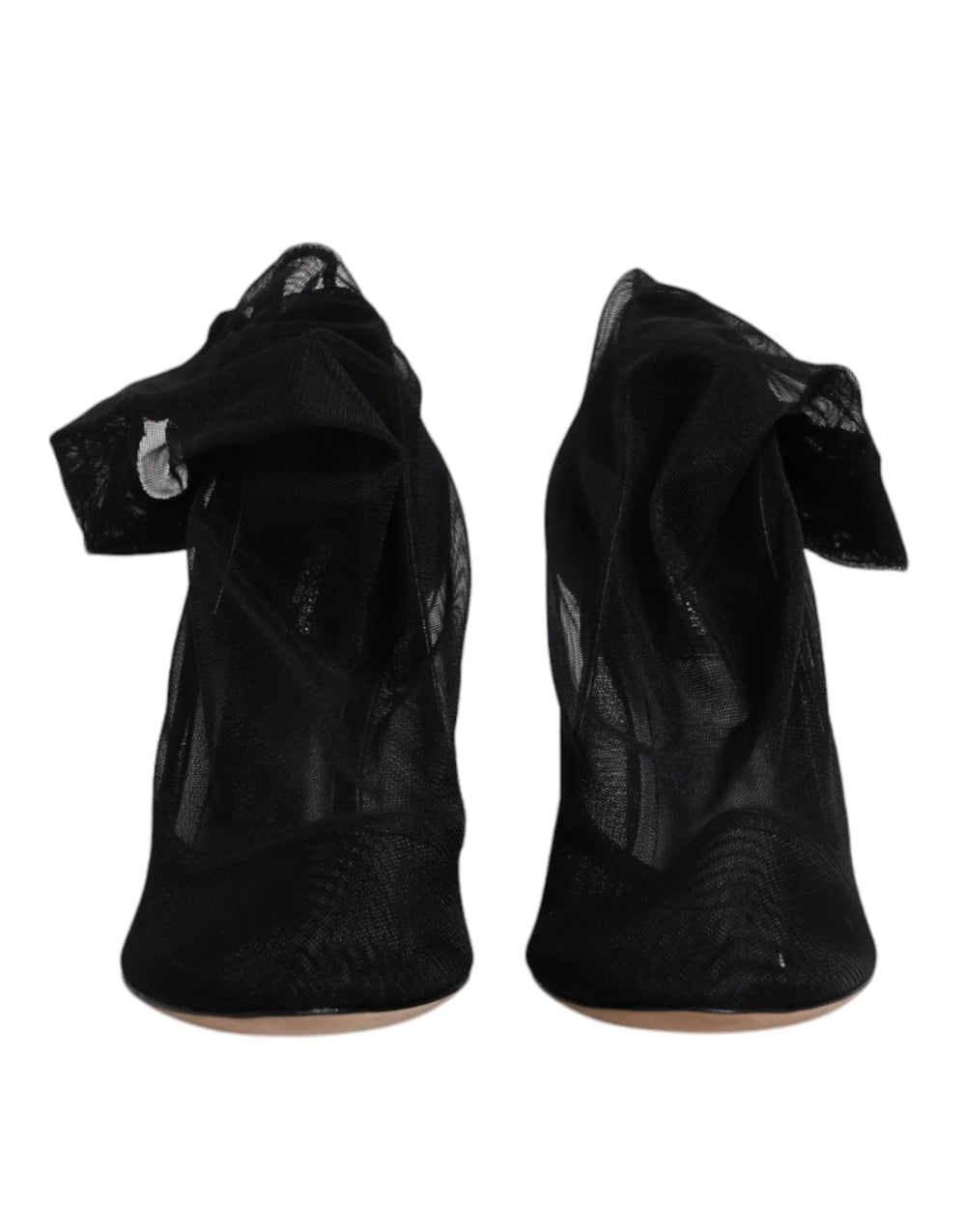 Dolce & Gabbana Black Nylon Stretch Mesh Sock Boots Shoes - EU37/US7 - Boots
