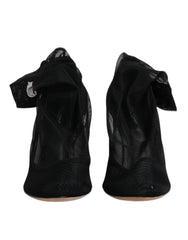 Dolce & Gabbana Black Nylon Stretch Mesh Sock Boots Shoes - EU37/US7 - Boots