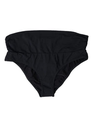 Dolce & Gabbana Black Nylon Stretch Swimwear Slip Bottom Bikini - IT3 | M - Classic Bikinis