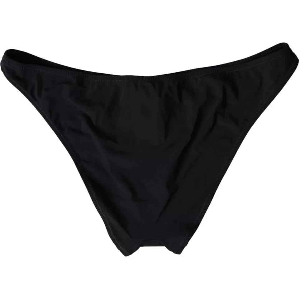 Dolce & Gabbana Black Nylon Swimwear Beachwear Bottom Bikini - IT3 | M - Classic Bikinis
