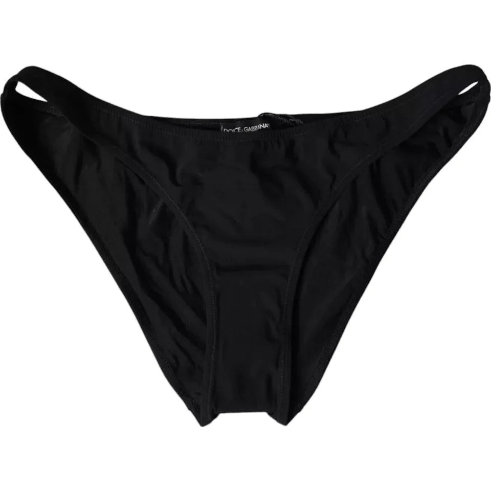 Dolce & Gabbana Black Nylon Swimwear Beachwear Bottom Bikini - IT3 | M - Classic Bikinis