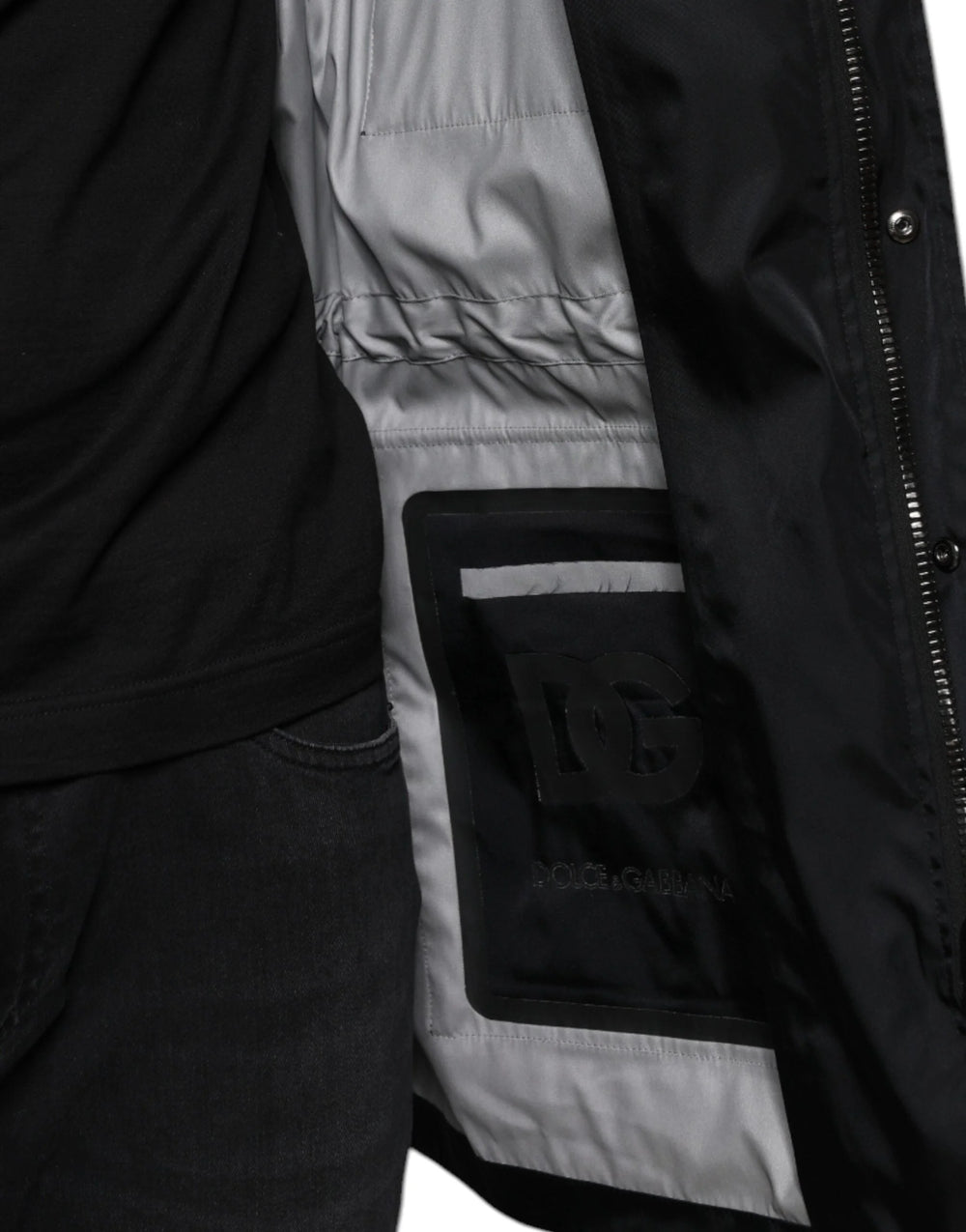 Dolce & Gabbana Black Nylon Winter Men Parka Coat Jacket - IT56 | XXL - Parkas