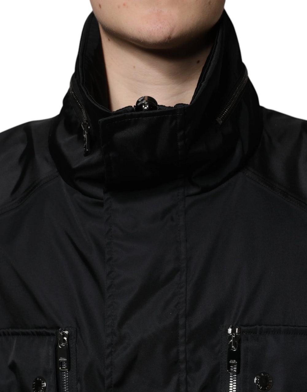 Dolce & Gabbana Black Nylon Winter Men Parka Coat Jacket - IT56 | XXL - Parkas