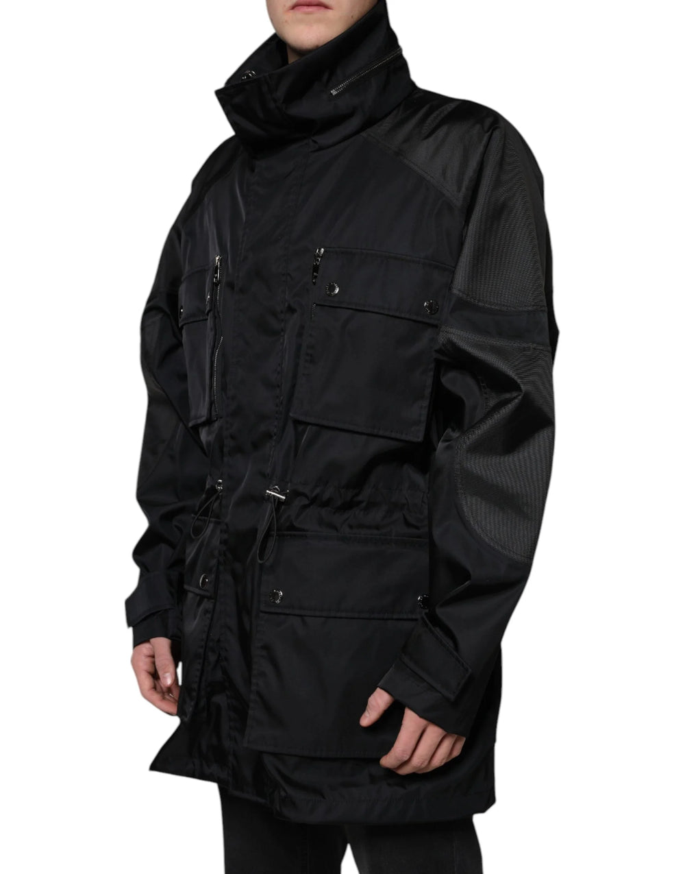 Dolce & Gabbana Black Nylon Winter Men Parka Coat Jacket - IT56 | XXL - Parkas